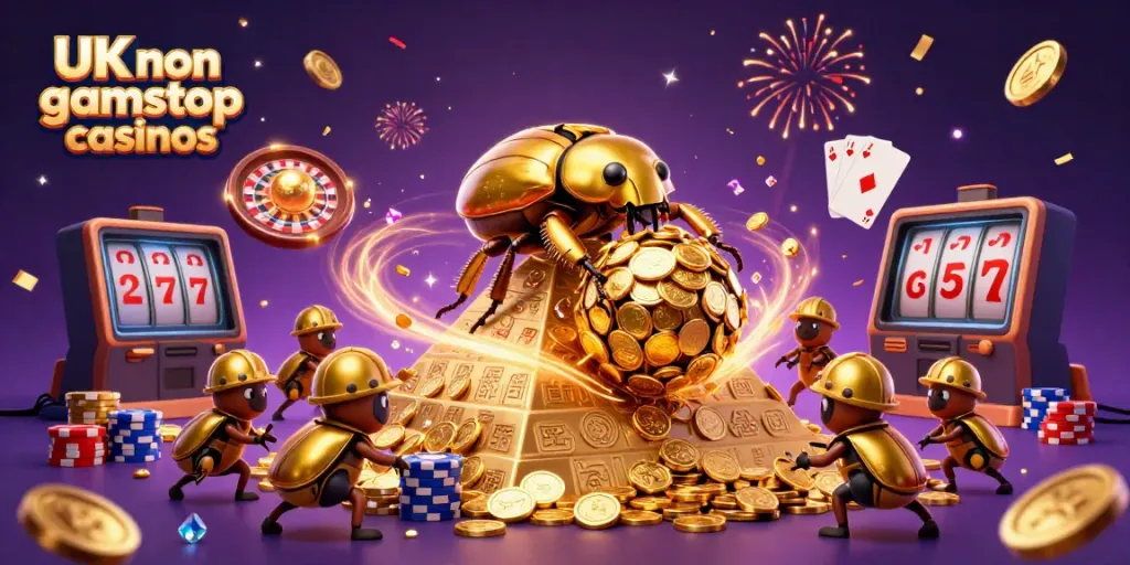 Engage with enriching gameplay options at UK non gamstop casinos featuring vibrant golden elements and thrilling visuals.
