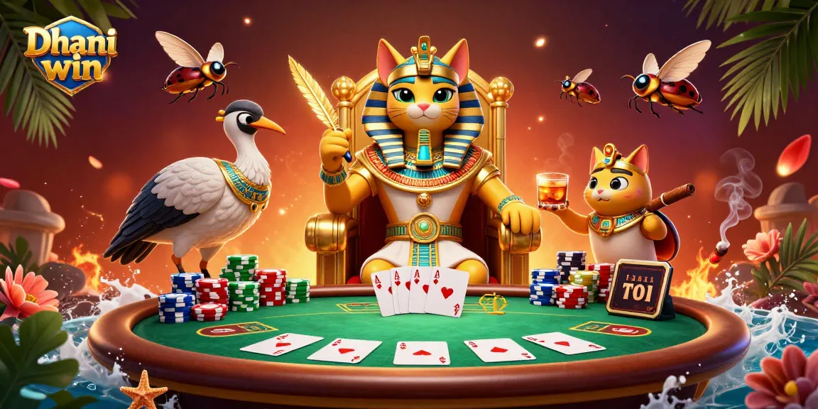 Dhani win offers thrilling gaming with a vibrant casino atmosphere from the Egyptian pharaoh cat.