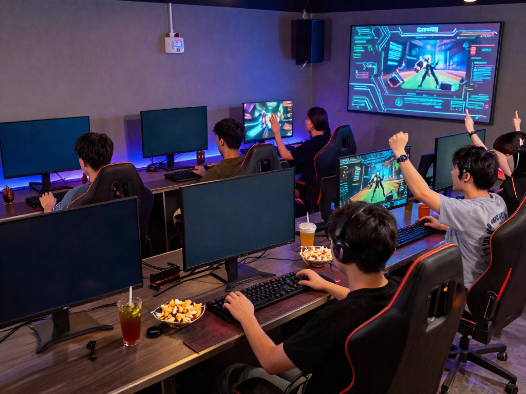 Players enjoying engaging games on GEM88 in an immersive gaming lounge.