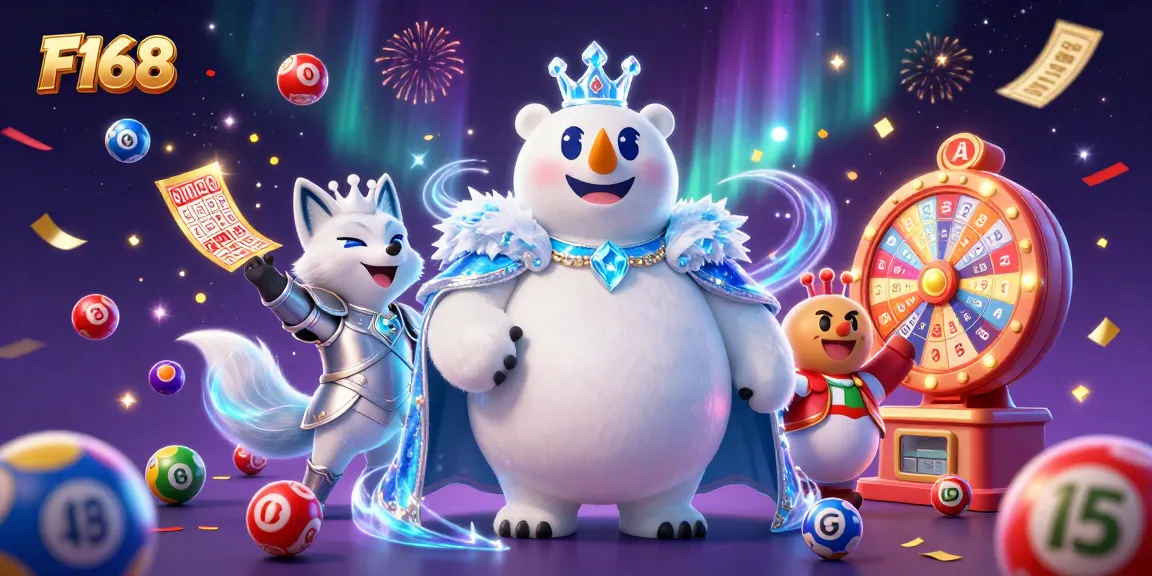 Win big at F168 with vibrant gaming elements and magical characters illustrating online betting excitement.