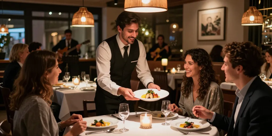 Restaurant supplies in action with beautifully set table and vibrant dining scene.
