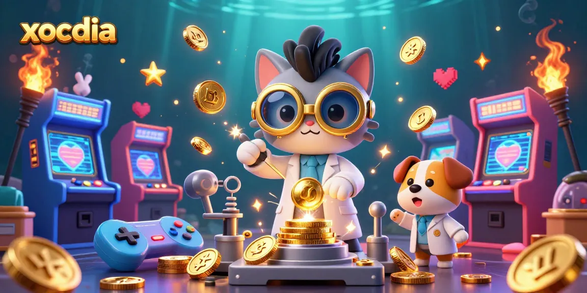 Xocdia engages players in thrilling online gambling with our animated 3D characters amidst vibrant gaming elements.