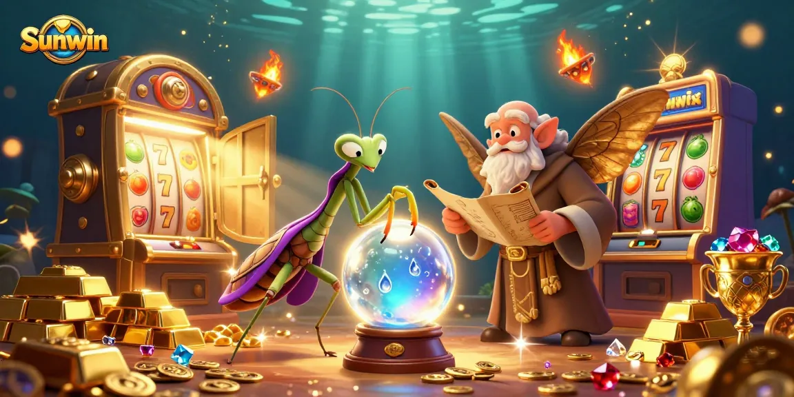 Engage in exciting slot action at Sunwin with vibrant characters and gold treasures.