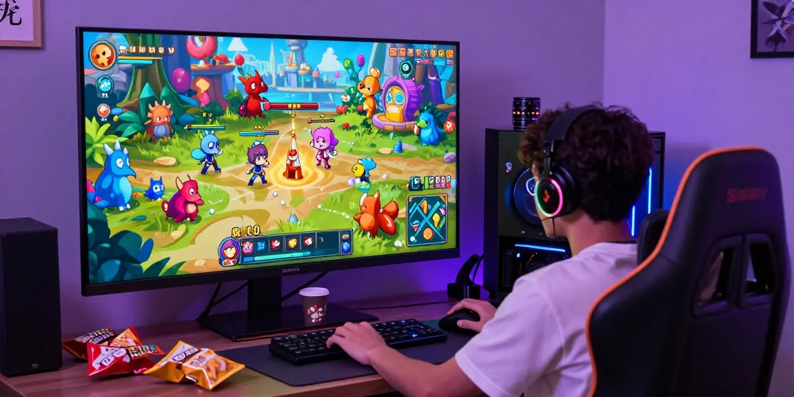 Engaging scene showcasing ecchi game characters battling in a colorful fantasy world.