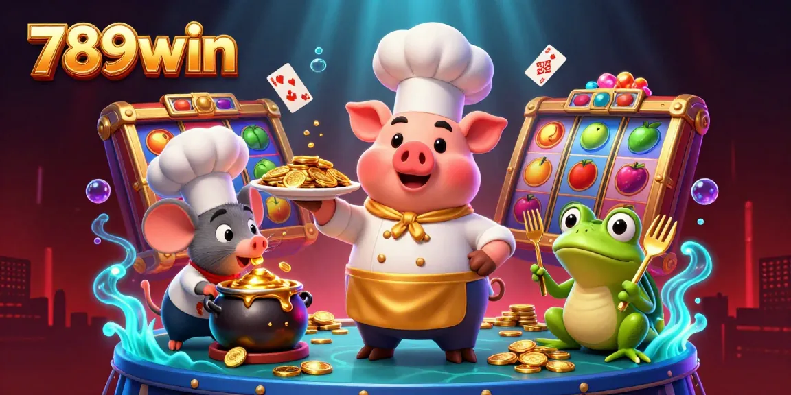 Engage with a vibrant casino atmosphere at 789win featuring gourmet gold coins and lively characters.